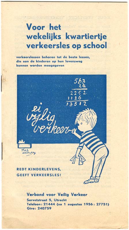 1956-Voor het wekelijks kwartiertje verkeersles op school