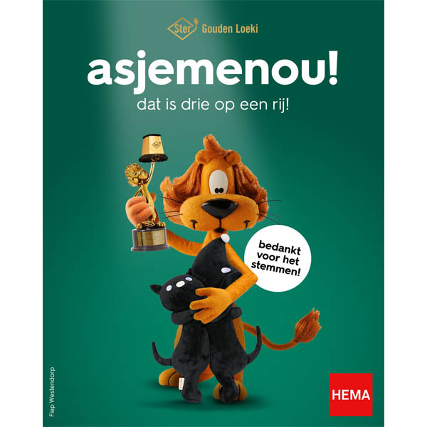 HEMA commercial met Takkie en Siepie wint Gouden Loeki
